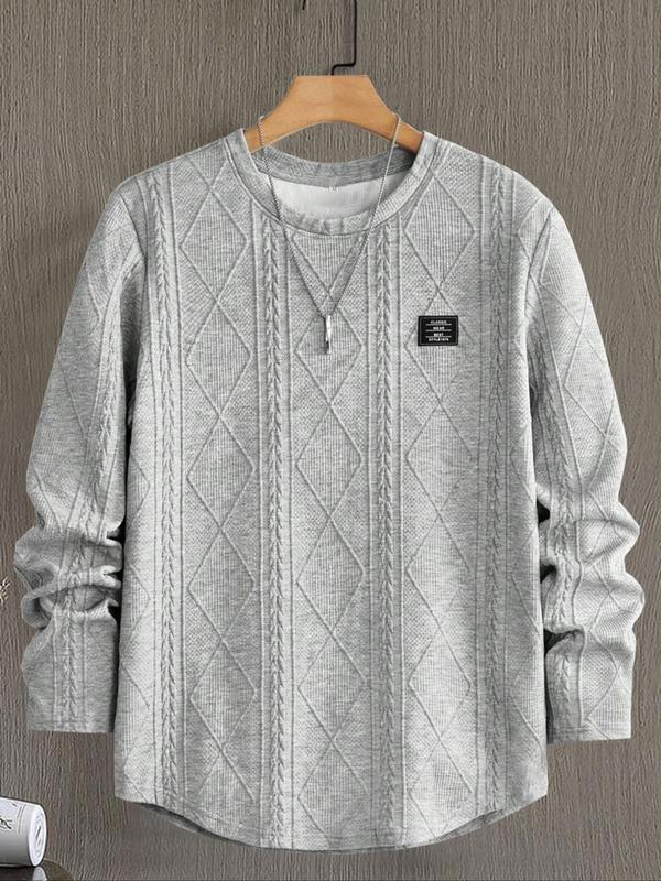 Men’s Knit Pullover – Regular Fit Crewneck Long Sleeve Top