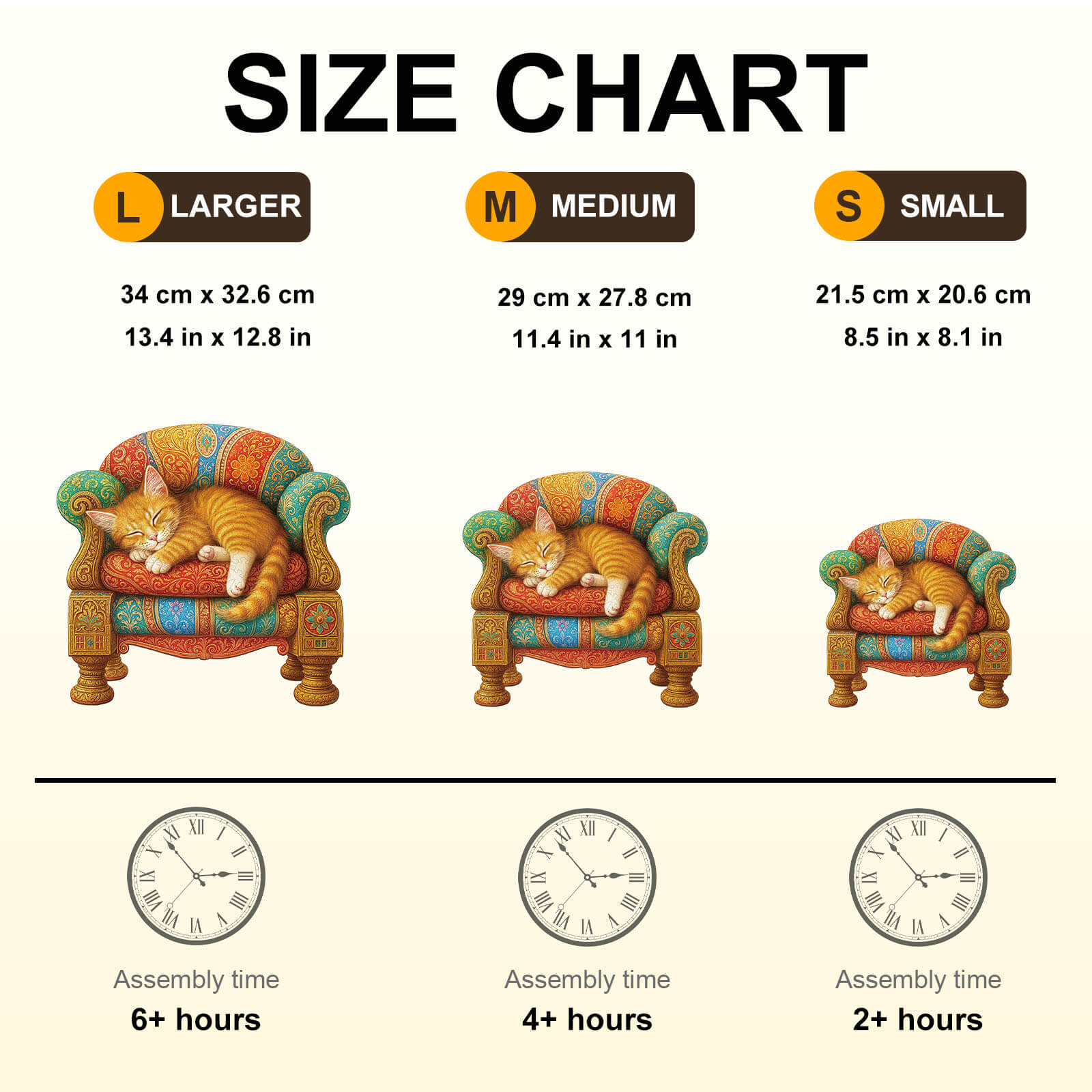 Kitten sofa Wooden Jigsaw Puzzle