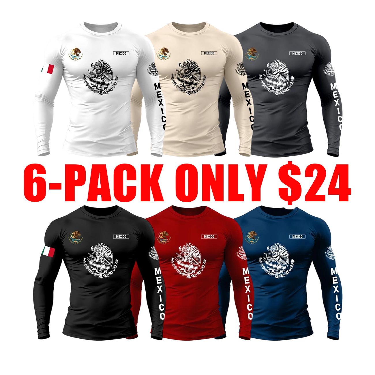 Men’s Long Sleeve Sport T-Shirt with Eagle & Snake Graphic