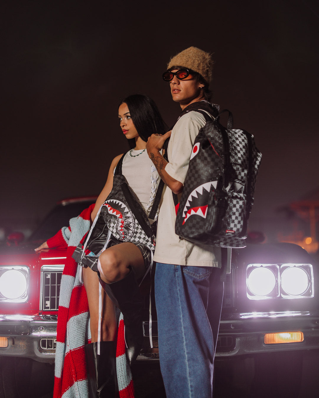 SCRIBBLE DRIBBLE CHECK HILLS BACKPACK