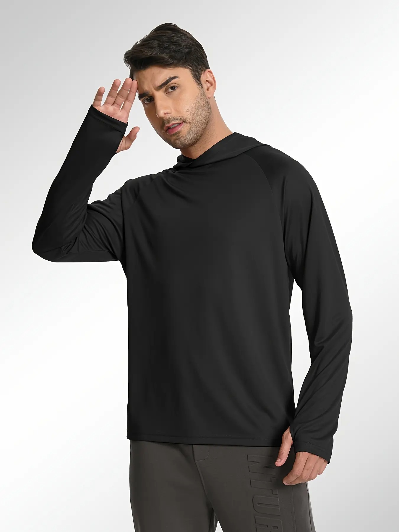 Men's UPF 50+ Quick Dry Athletic Hooded Long Sleeve Shirt☀️