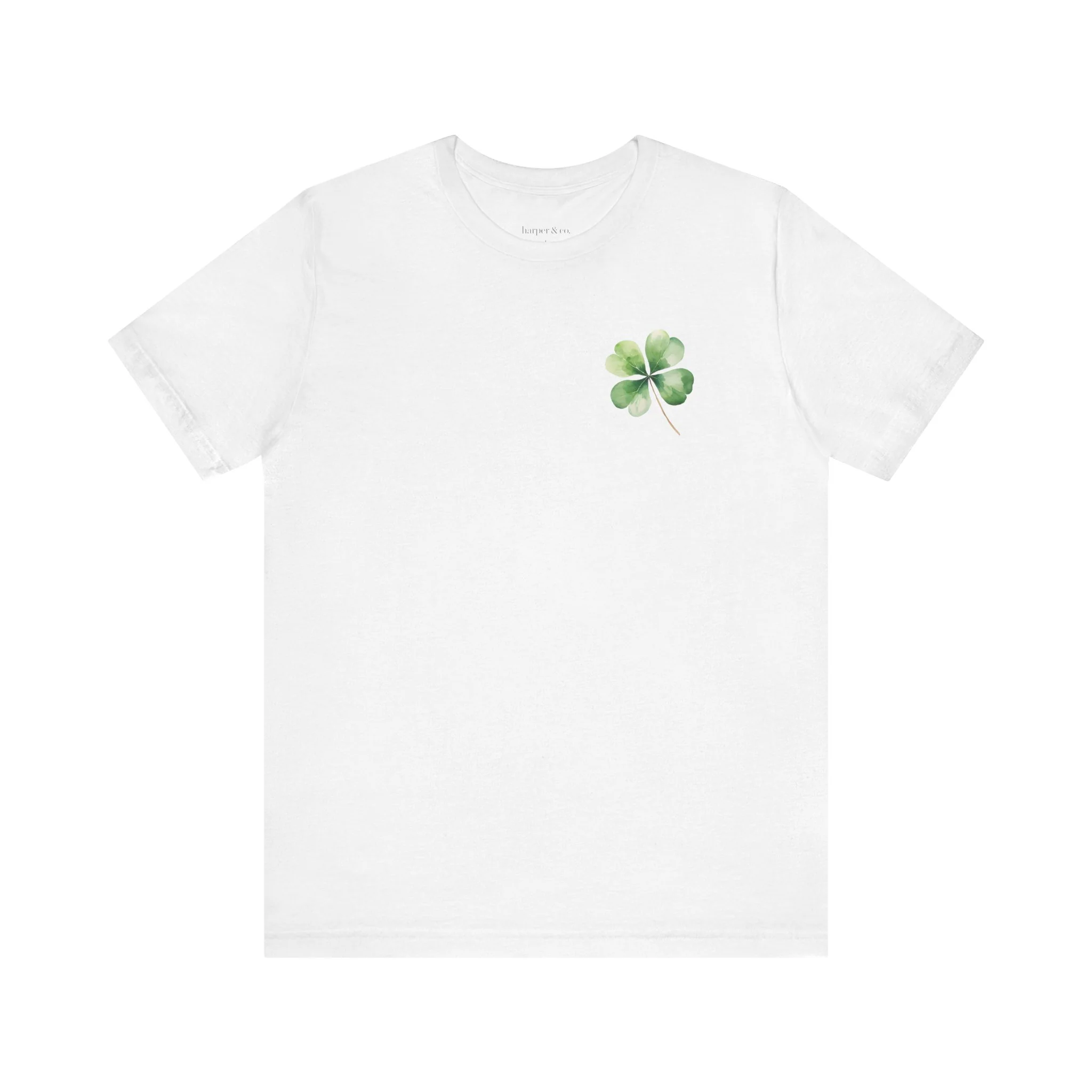 Watercolor Clover Pocket Unisex Jersey Short Sleeve Tee