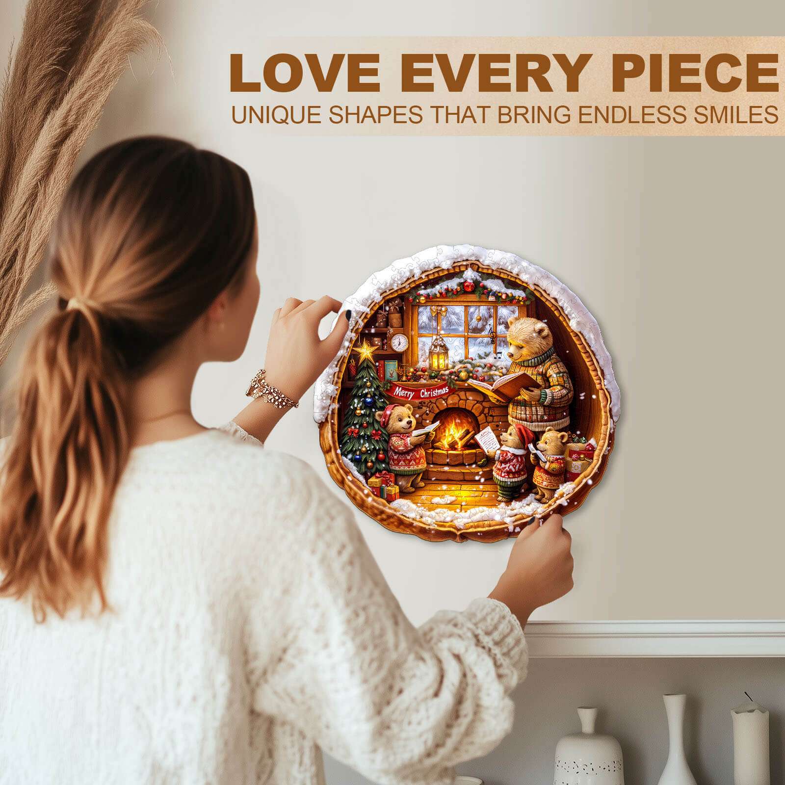 Brown Bear House Wooden Jigsaw Puzzle