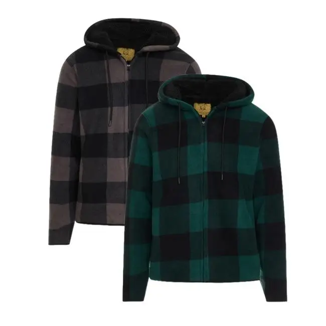 Unisex Heavyweight Sherpa-Lined Zip Hoodie Sweater