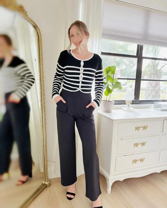 Women Loose High-Waist Business Casual Pants