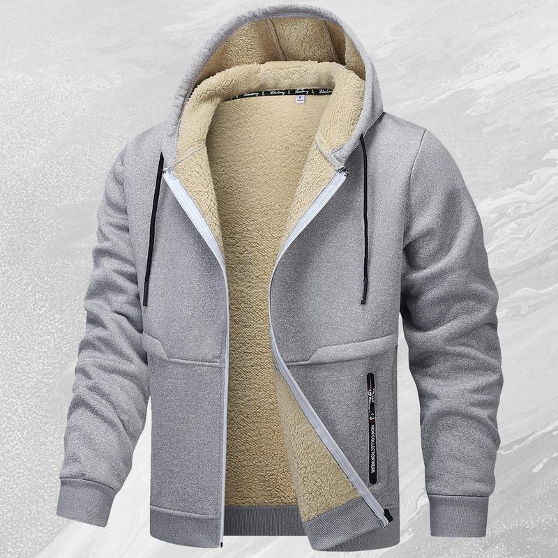 Men's Fleece-Lined Hooded Warmth Jacket