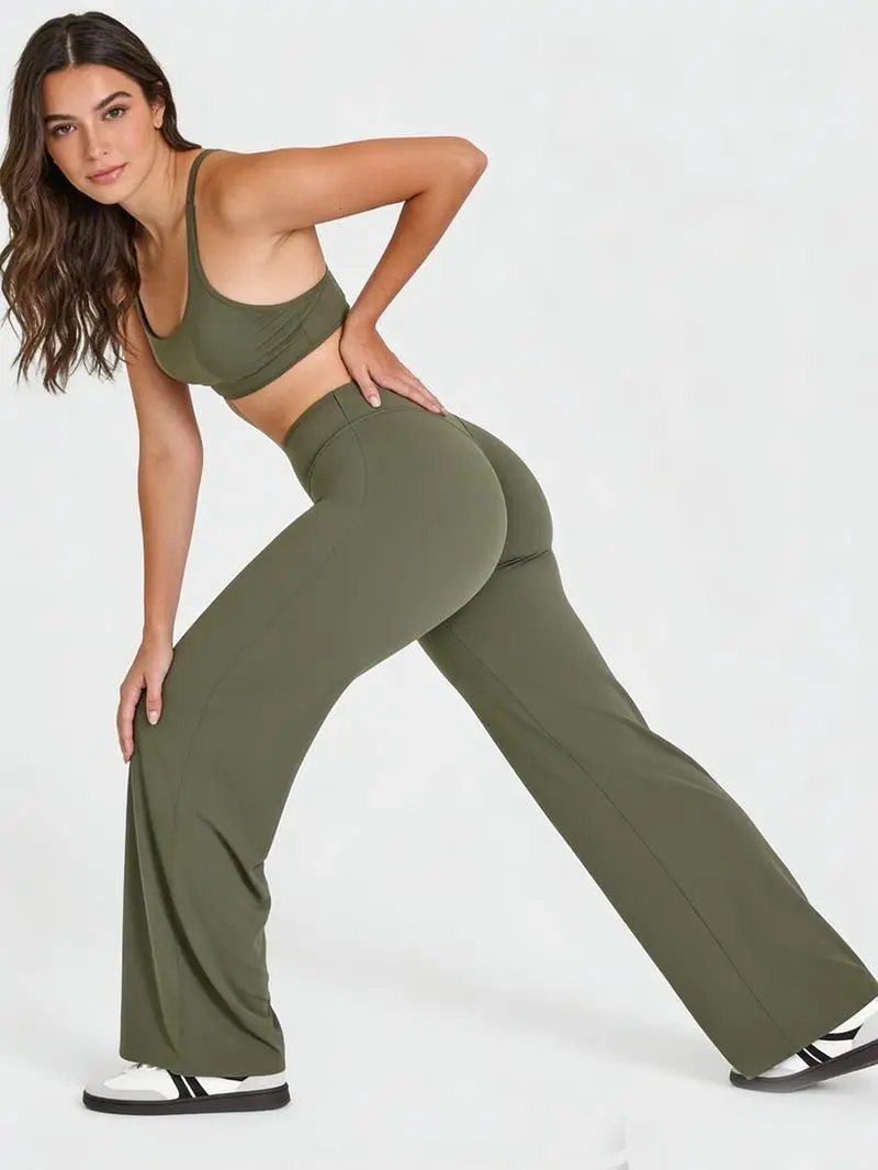 Straight Leg Bottoms Casual Pants