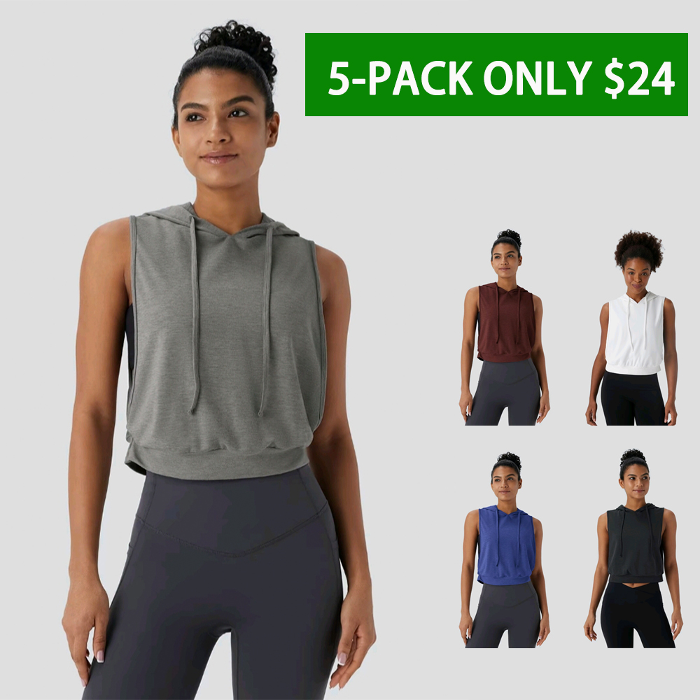 Halara Hooded Drawstring Sleeveless CroppedRunning Tank Top, Summer 2025 Outfits