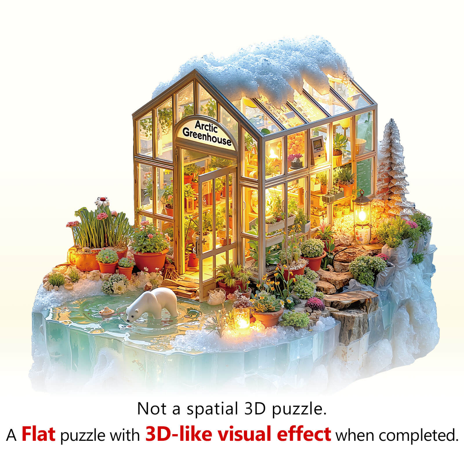 Glacier greenhouse Wooden Jigsaw Puzzle