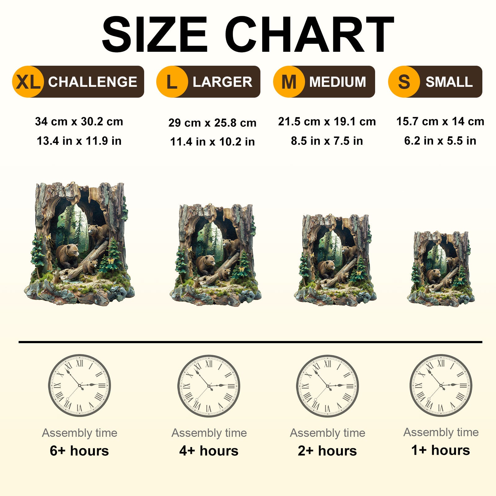 Bear Family Wooden Jigsaw Puzzle