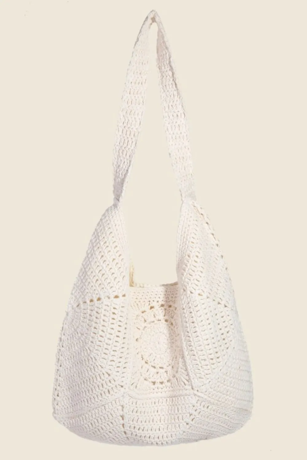 Fame Braided Panels Hobo Shoulder Tote Bag