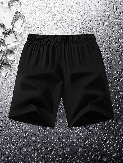 Men's zipper pocket shorts, summer ice silk beach shorts, ice-sense quick-dry sports casual pants