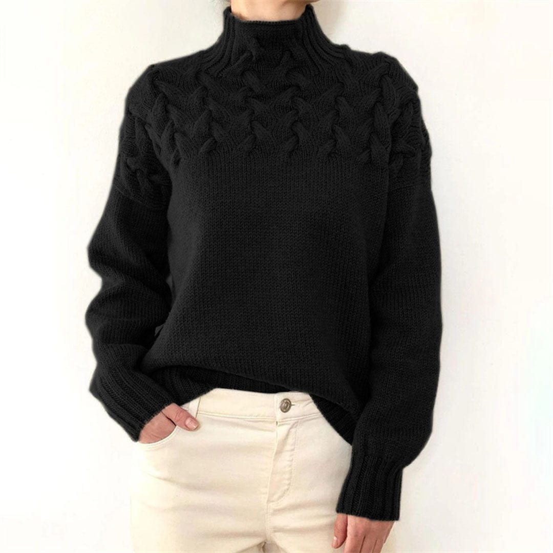 ⏰ LAST DAY SAVE 50% 💥2025 Hot Sale Women's Jumper Turtleneck Cable Knit Braided Sweater
