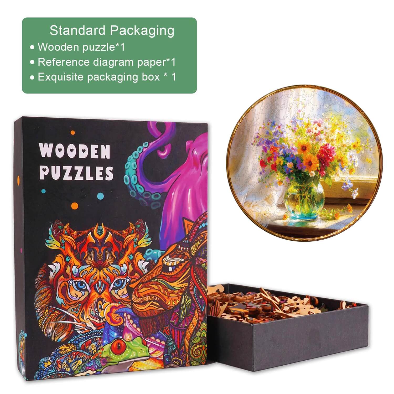 Window Garden Wooden Jigsaw Puzzle