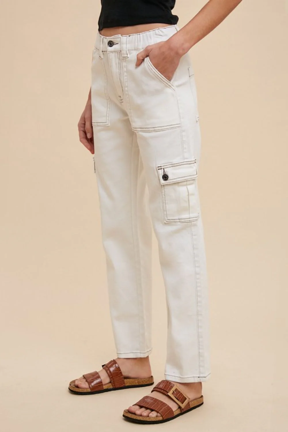 Wear Straight Leg Jeans with Cargo Pockets