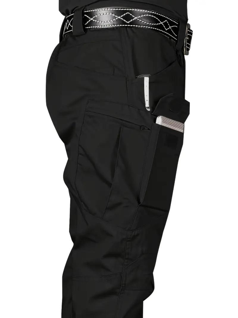 Men's Waterproof Cargo Pants – Multi-Pocket, Regular Fit Outdoor Trousers