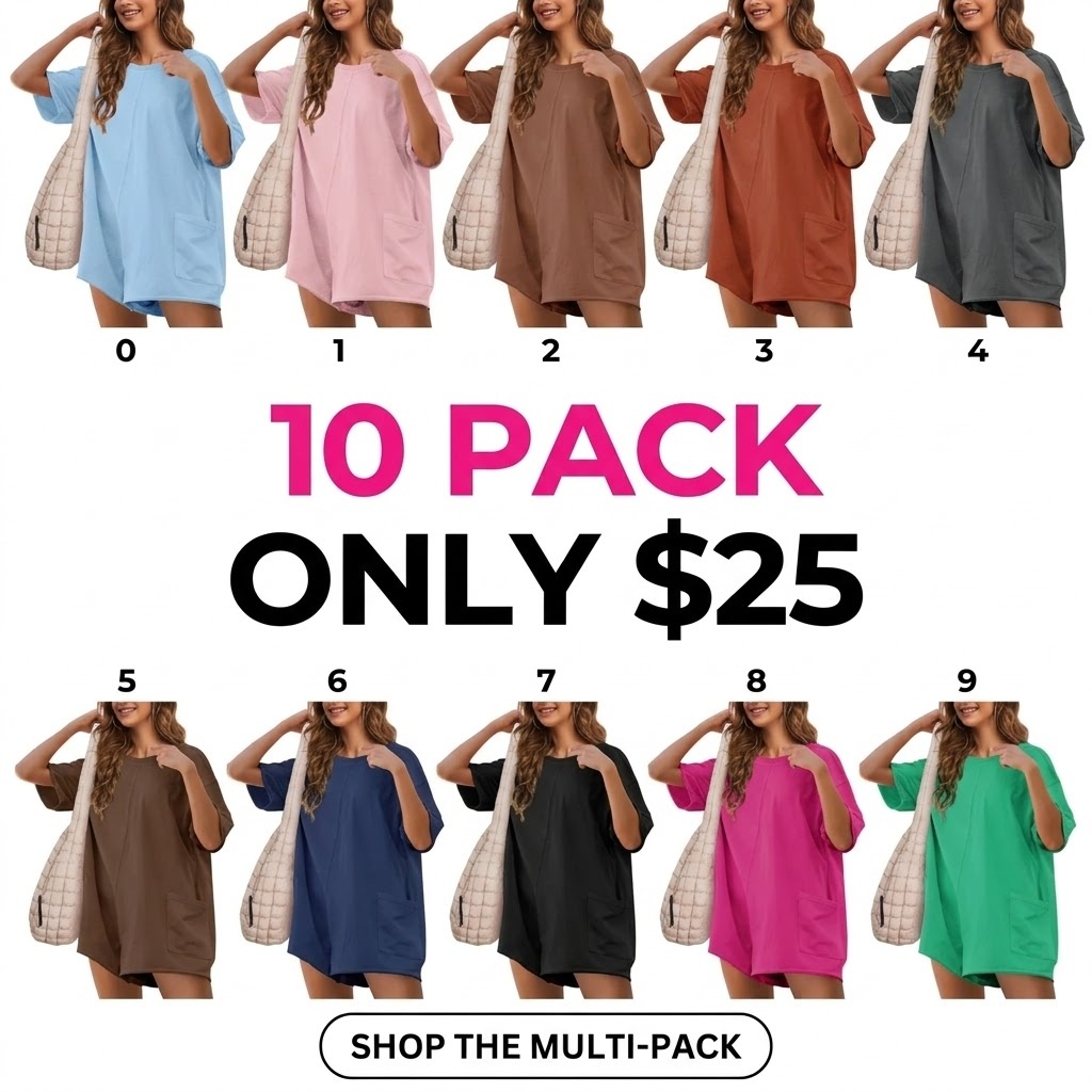 SCUSTY Womens Oversized Rompers Back V Neck Jumpsuits Casual Athletic Workout Tee Onesie Activewear