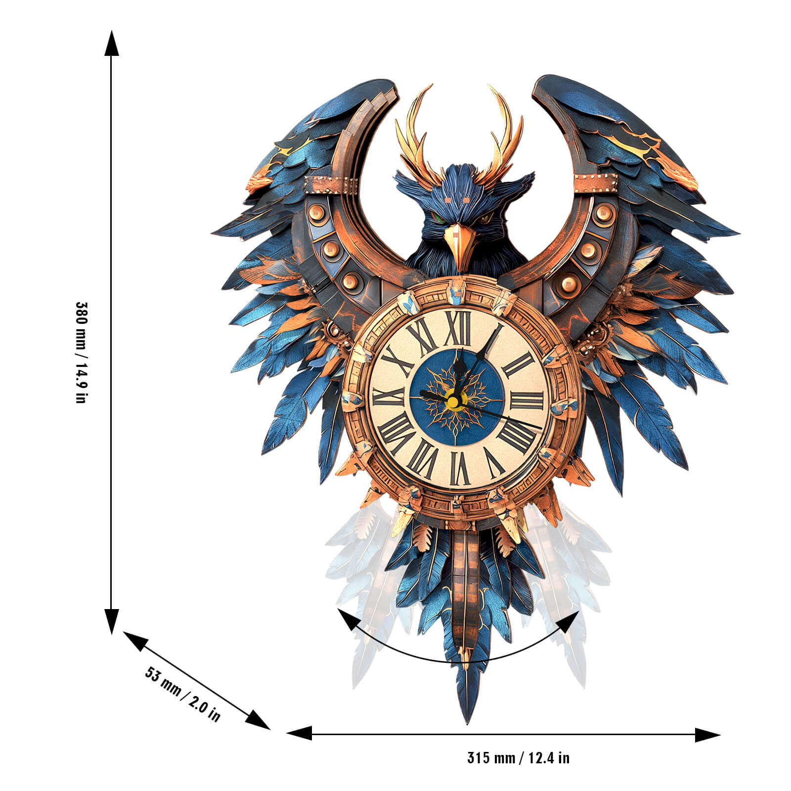 Thunderbird– DIY Wooden Clock, 3D Puzzle Craft Kit