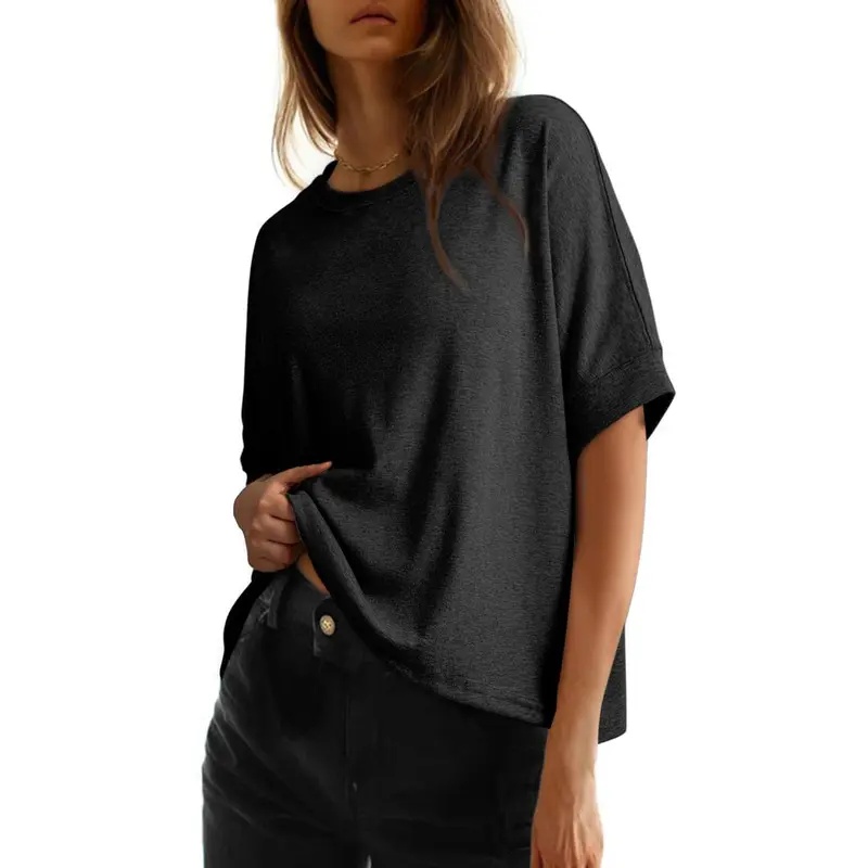 Women's Tops for Women 2026 Loose Oversized Basic Tee Comfortable Soft Fabric Flattering Fit