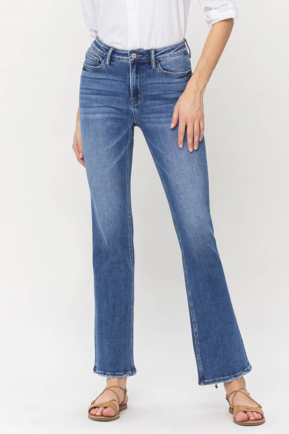 Loveret Full Size High Rise Slim Bootcut Jeans