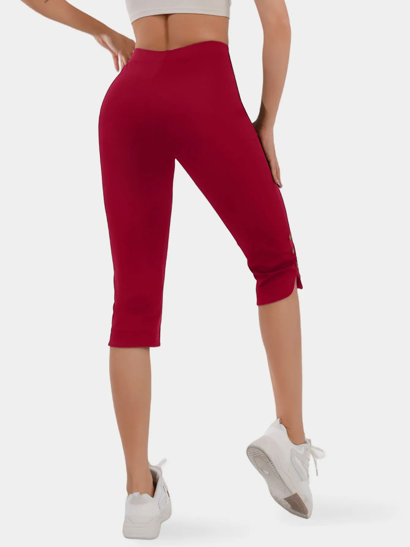 Women's High-Waisted Butt-Lifting Yoga Pants - 7/8 Length 4-Way Stretch