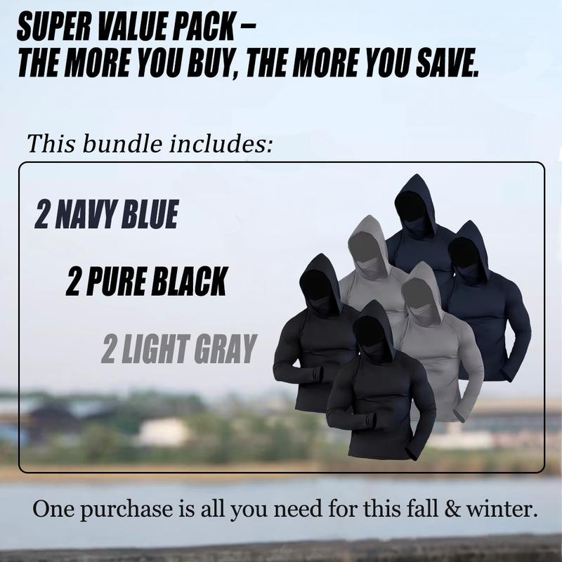 📌📌6-Piece Men's Casual Hoodie Pullovers UPF Sun Protection Soft Breathable