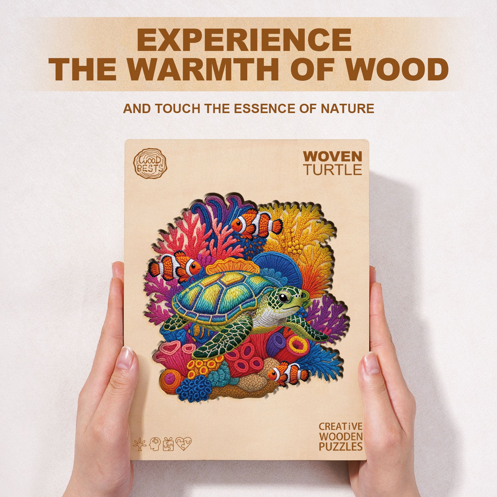 Woven Turtle Wooden Jigsaw Puzzle