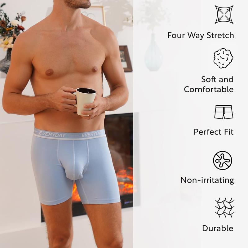 7/21 Counts, Men's Cotton Dual Pouch Everyday Boxer Briefs, Regular Fit Casual Comfy Breathable Bulge Enhancing Shorts for Daily Menswear, Men's Underwear for All Seasons
