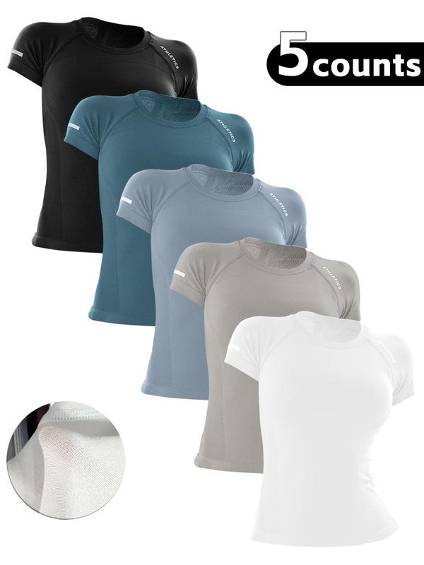 Women’s Raglan Sleeve Letter Print Sports Tee