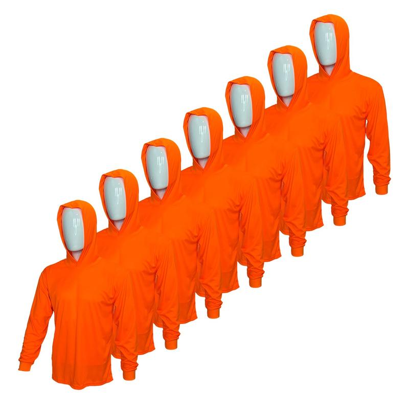 7 SHIRT PACK Hi Visibility ultra light weigh Long sleeve hoodie shirt