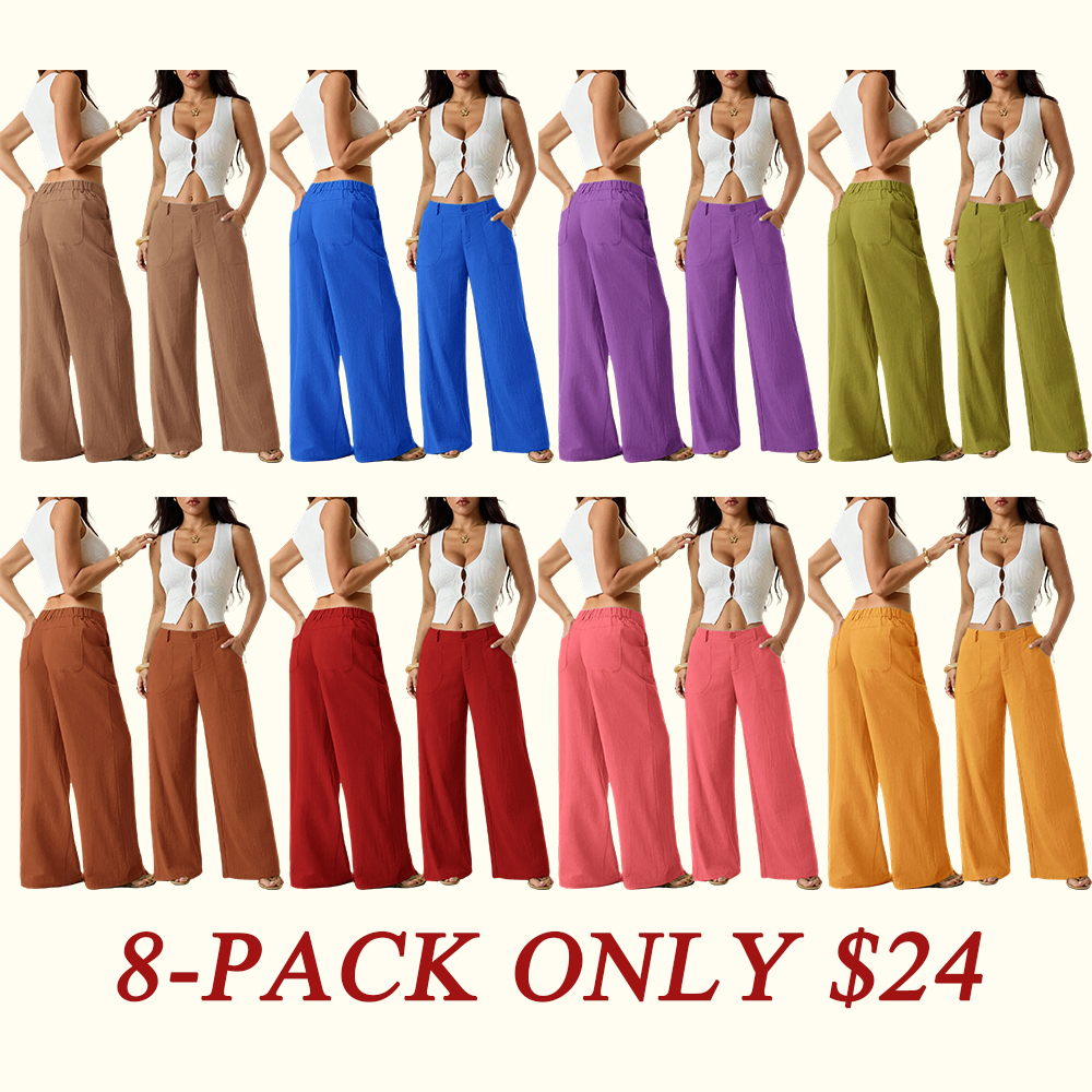 Women's Classical Linen Palazzo Pants