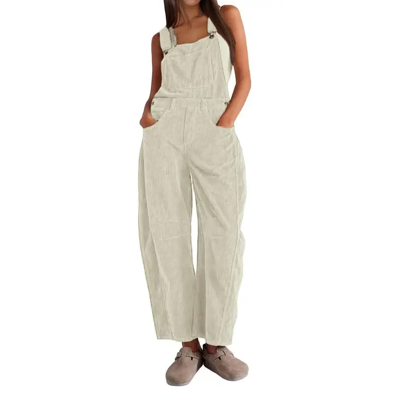 ✨Women's Corduroy Overalls Barrel Wide Leg Bib Pants🔥