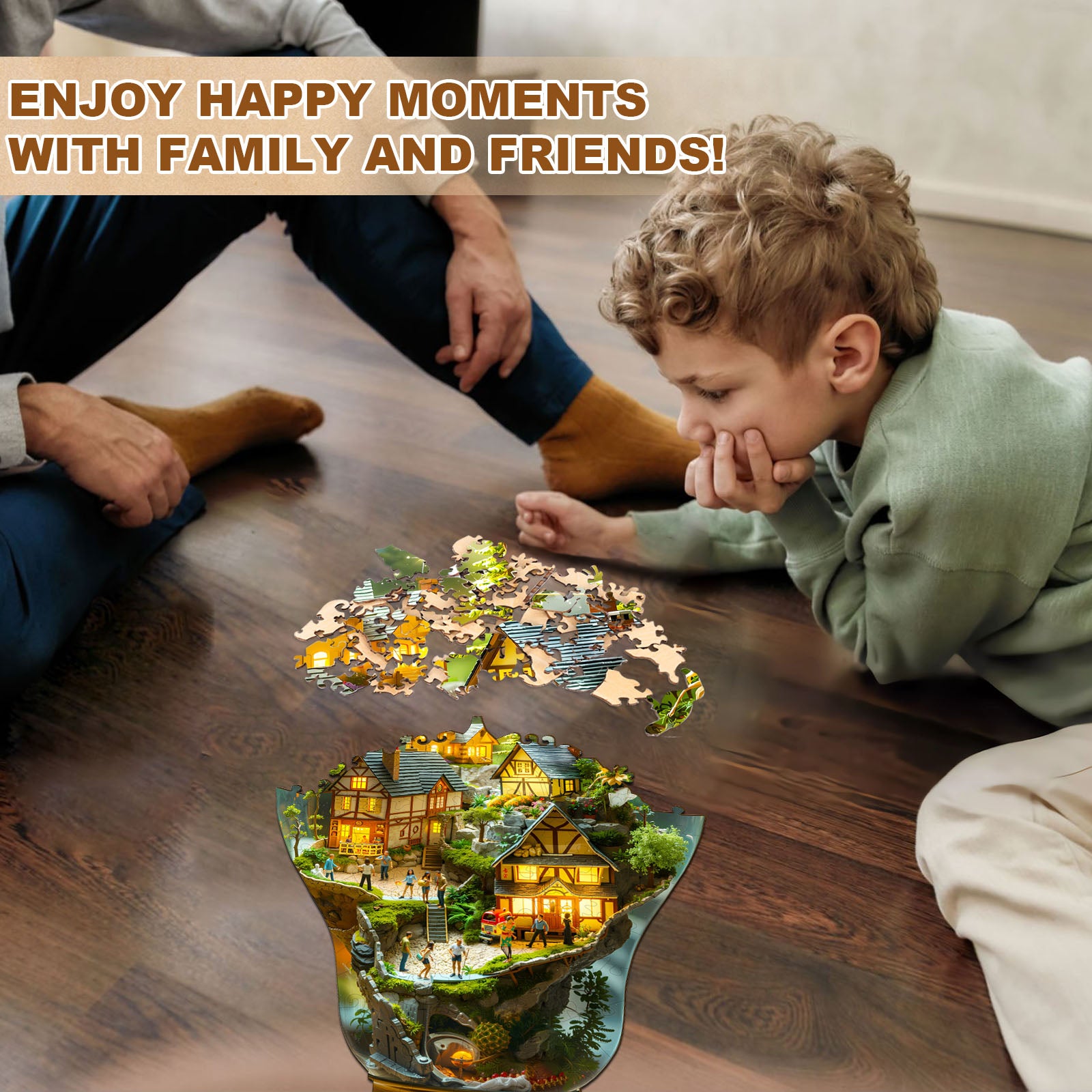 Light Town Wooden Jigsaw Puzzle