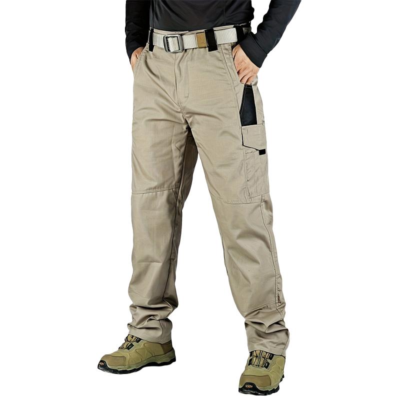 Men's Solid Color Tactical Work Pants,230g/m² new fabric，with Multiple Pockets and Zipper Closures, Durable Outdoor Training Pants, Available in Multiple Colors, Fishing, outdoor activities, work, hiking, camping，Suitable for Spring and Autumn Wear.