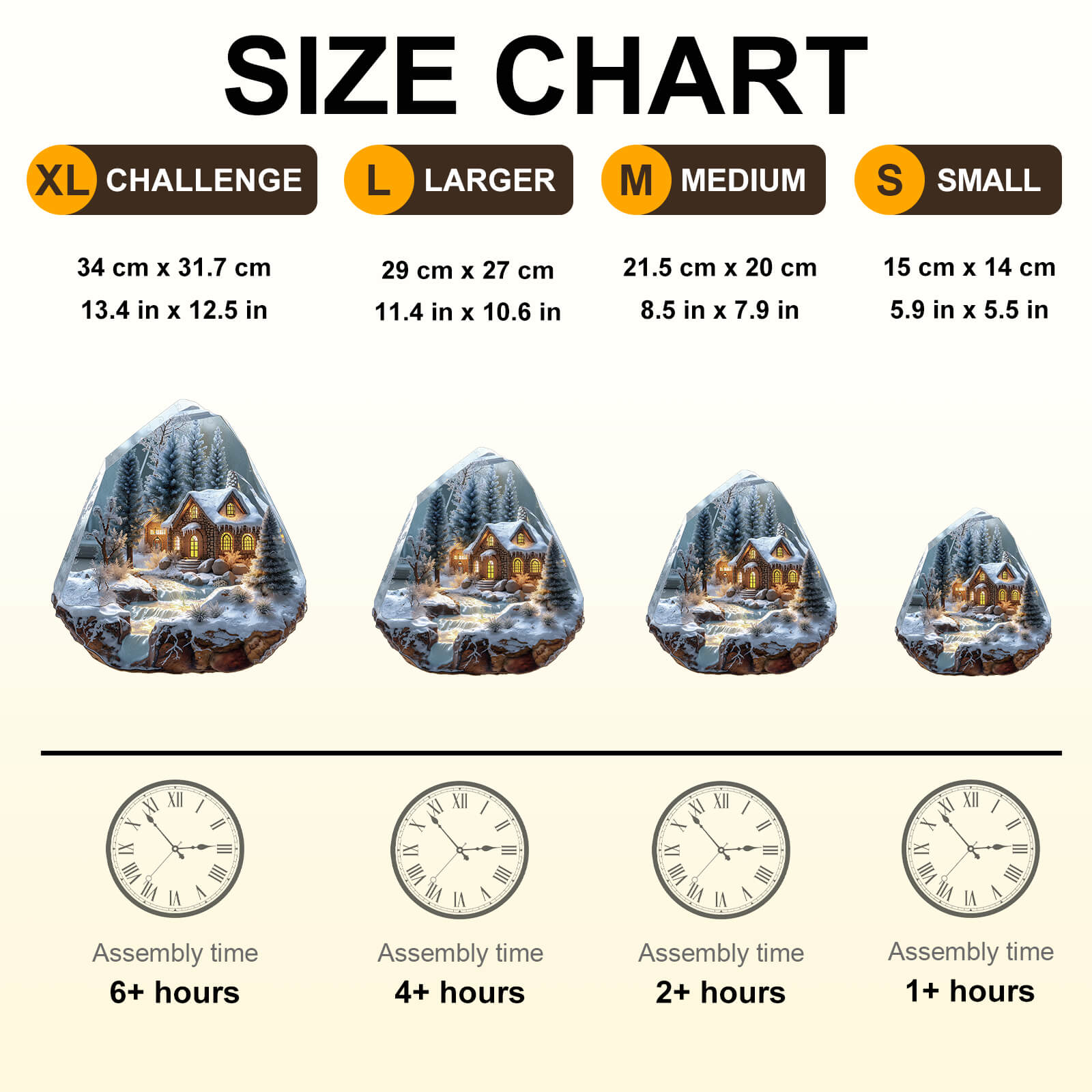 Snowlight Cottage Wooden Jigsaw Puzzle