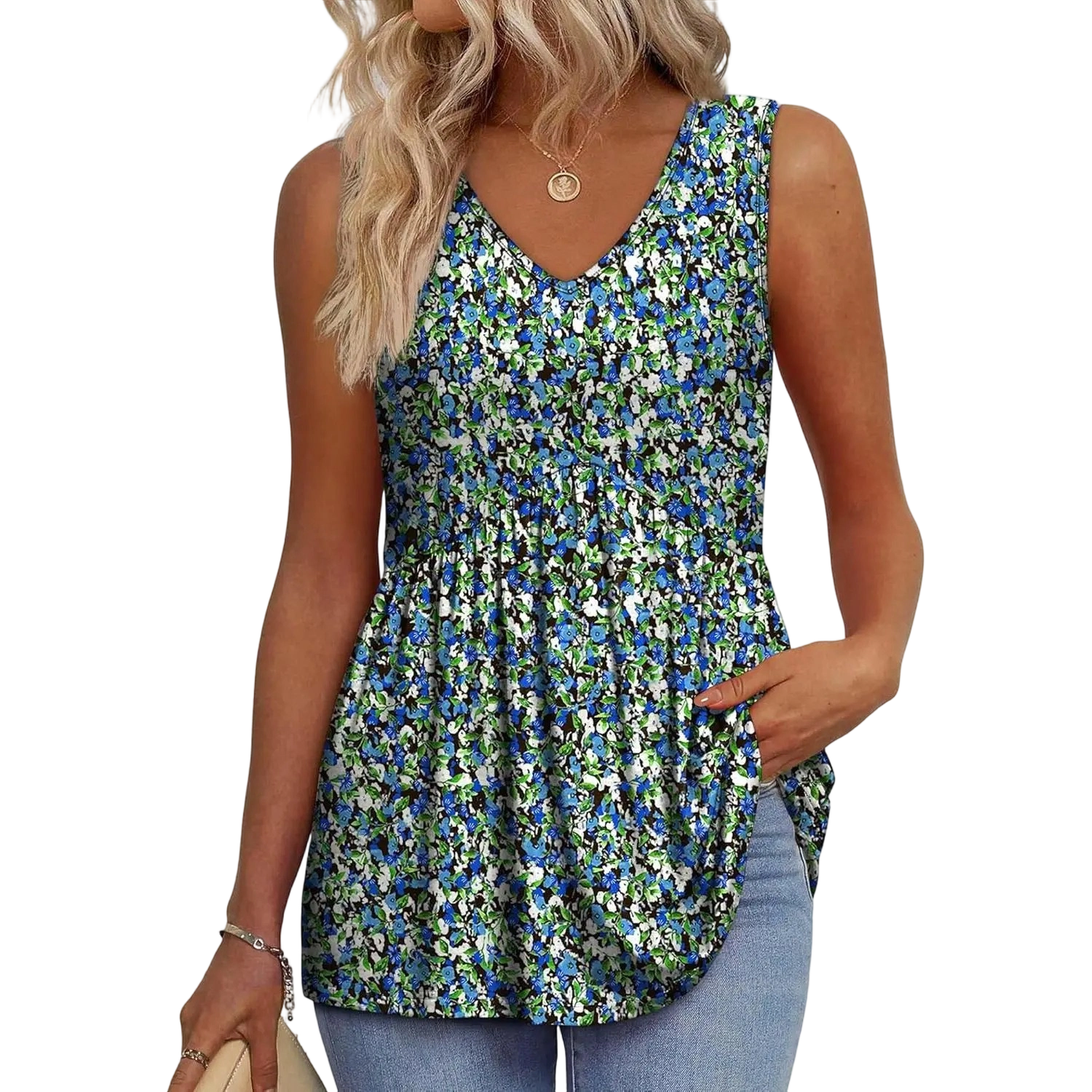 ✨✨Women's Flowy Babydoll Peplum Tank Top