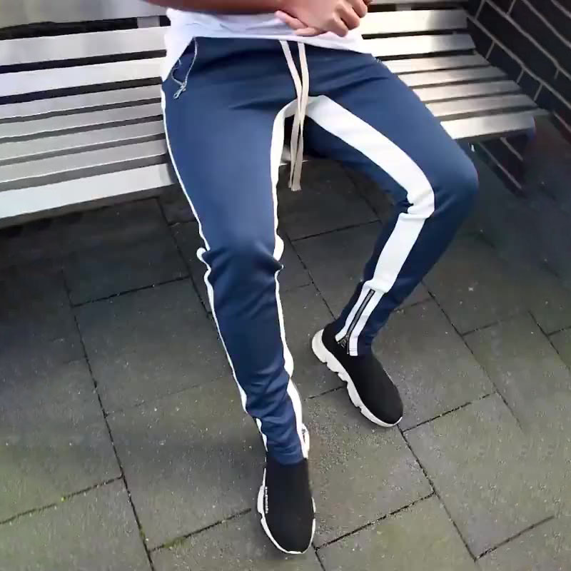 Men'S Patchwork Pocket Casual Knitted Trousers