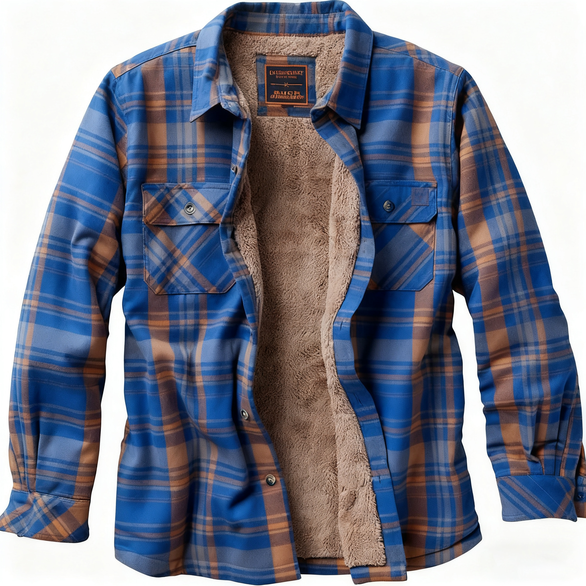 Men’s Sherpa-Lined Flannel Shirt Jacket