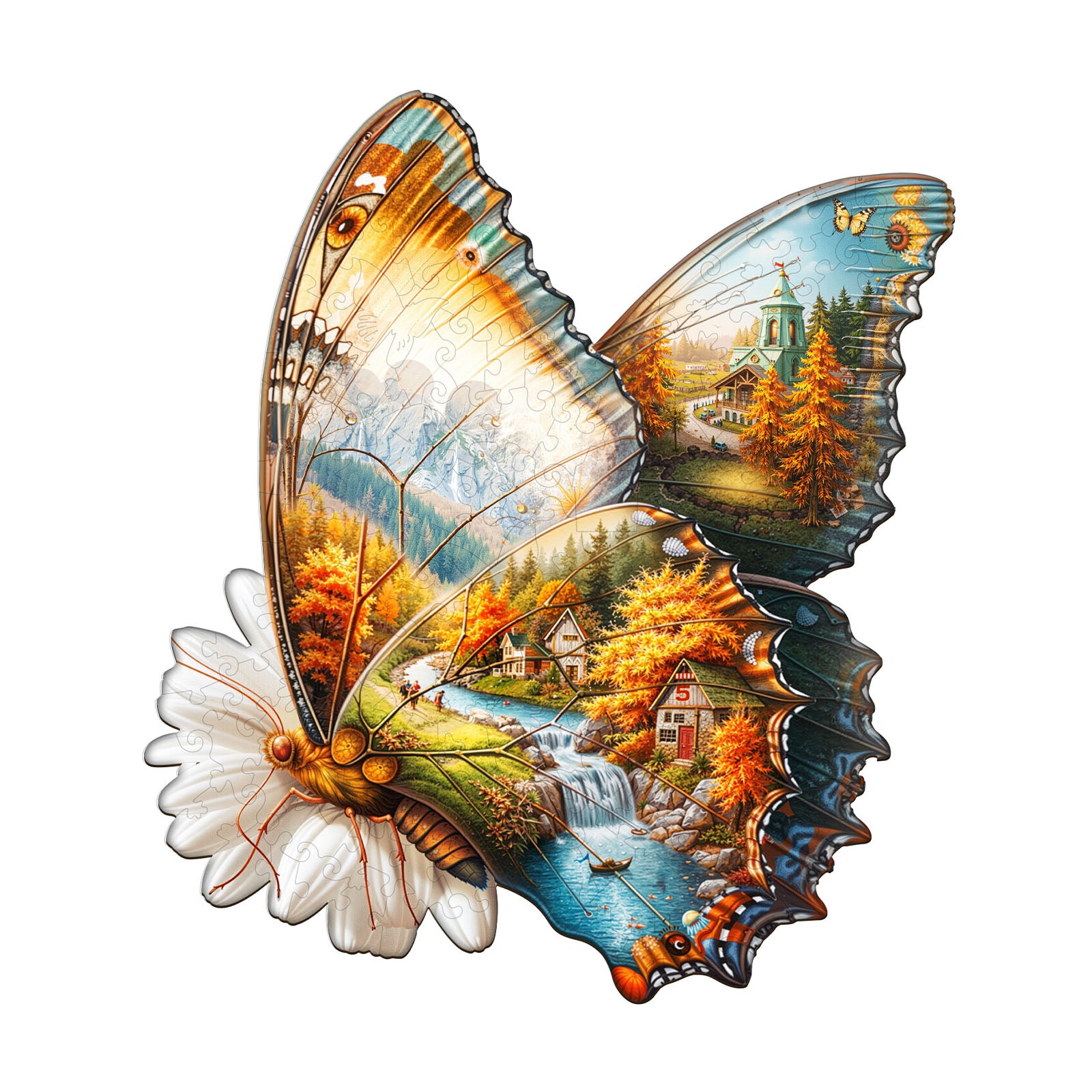 Autumn Wings Wooden Jigsaw Puzzle
