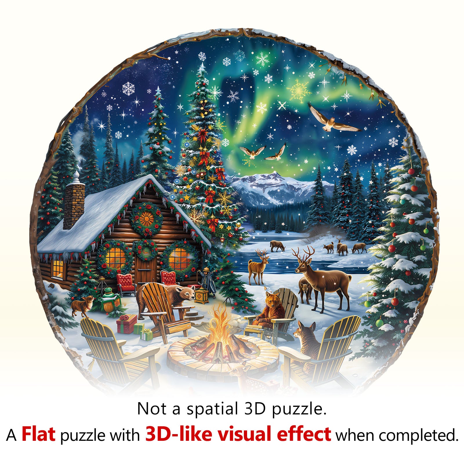 Aurora Christmas Eve Wooden Jigsaw Puzzle