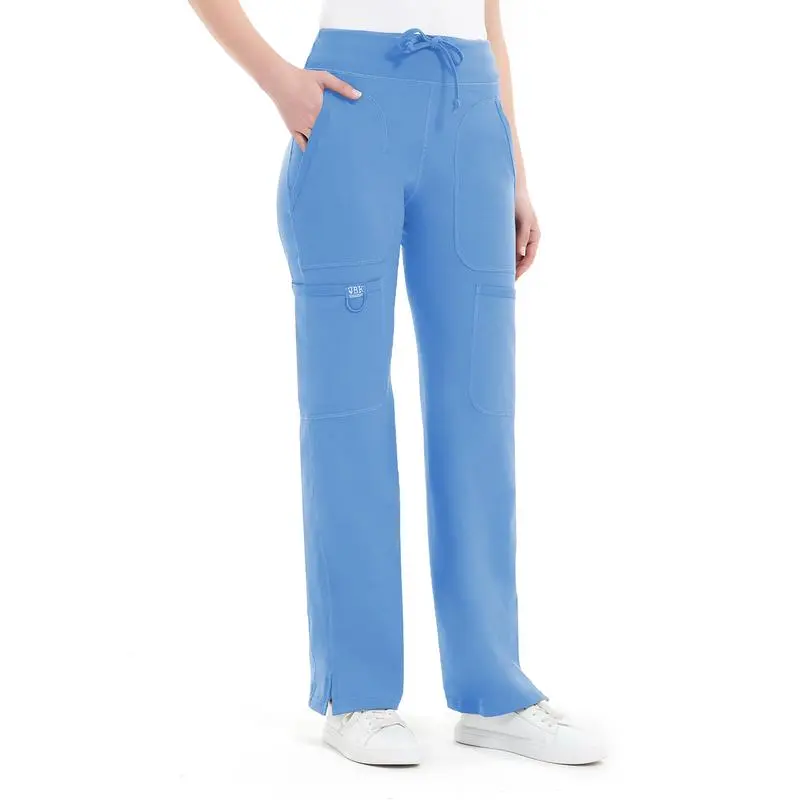 Women’s High-Waist Straight-Leg Athletic Pants with Pockets, Stretchy Workout Joggers