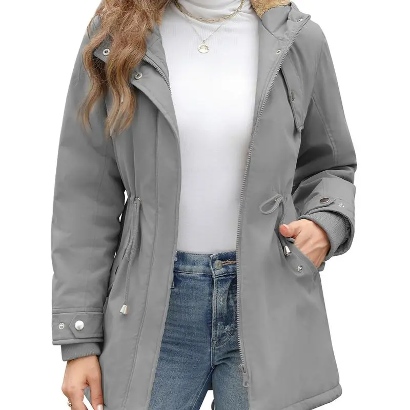 🌦️ Women’s Fleece Thicken Waterproof Rain Jacket