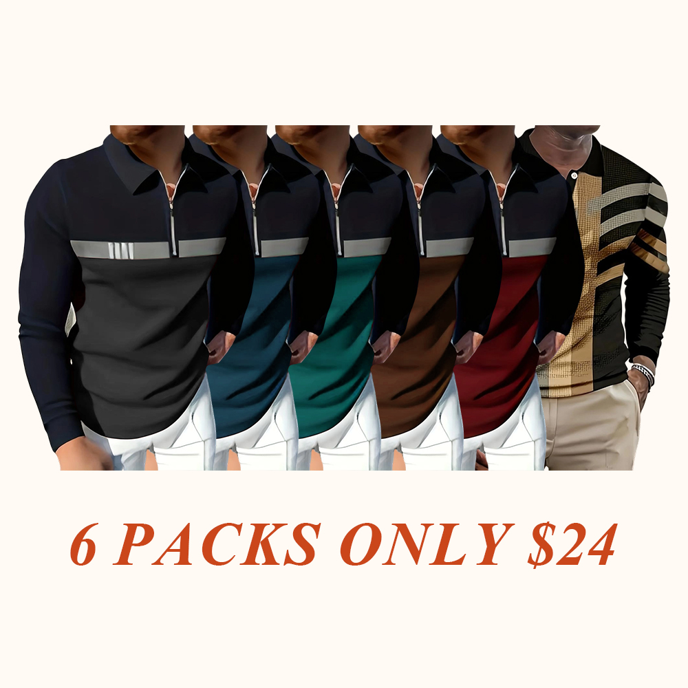 Men's fashionable stand up collar long sleeved zipper collar shirt