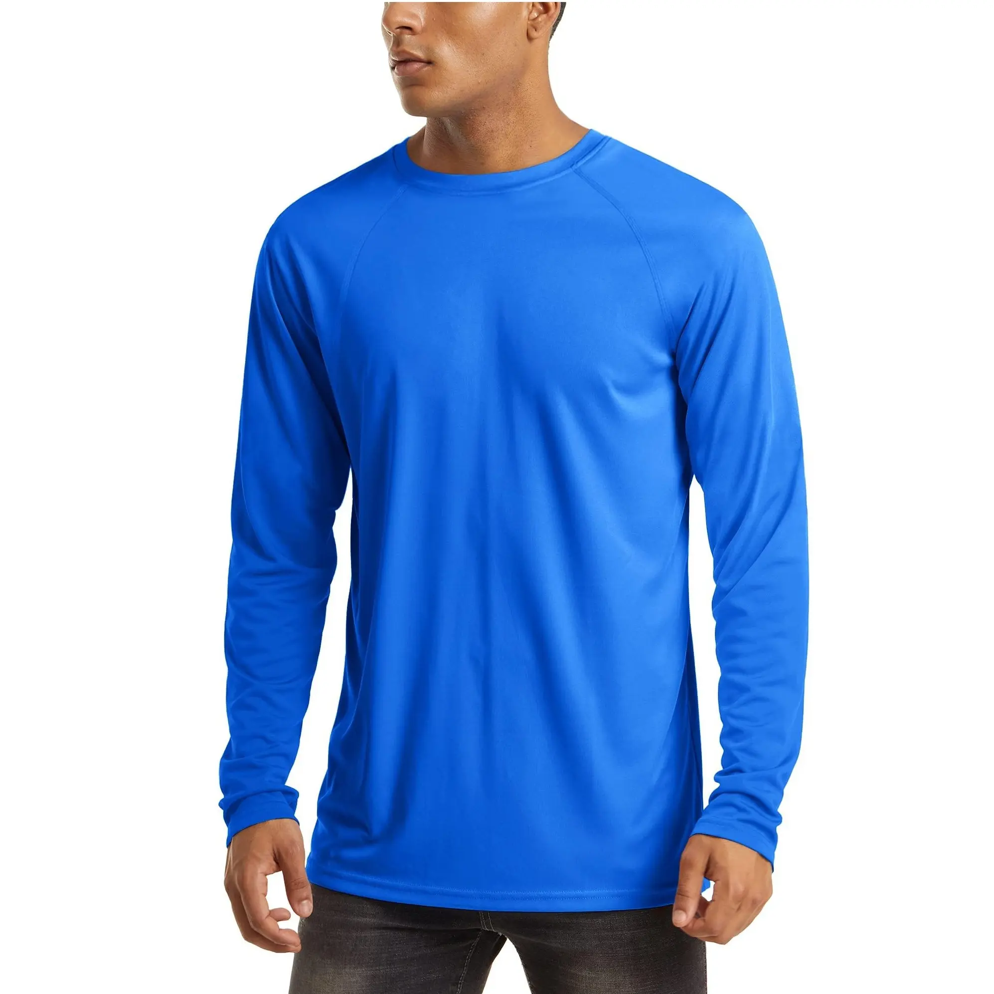 Men's UPF 50+ Long Sleeves Shirts Quick Dry Lightweight Summer Sportswear Tops