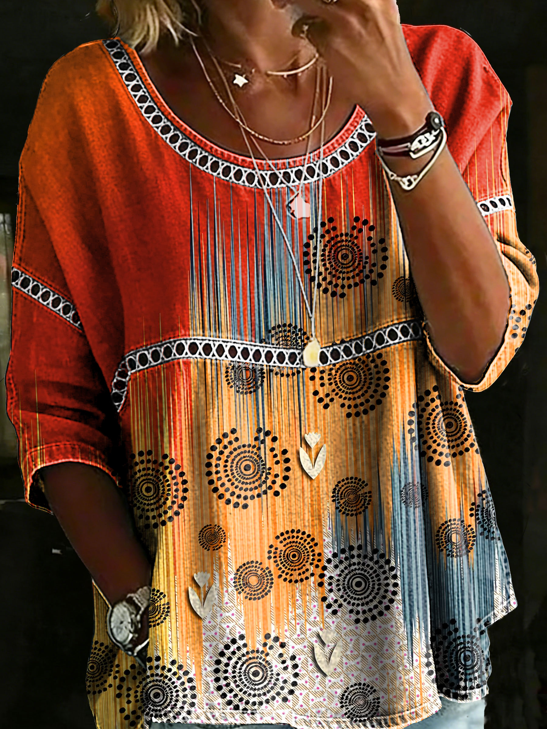 Women's Vintage Casual Loose Denim Blouse Shirt