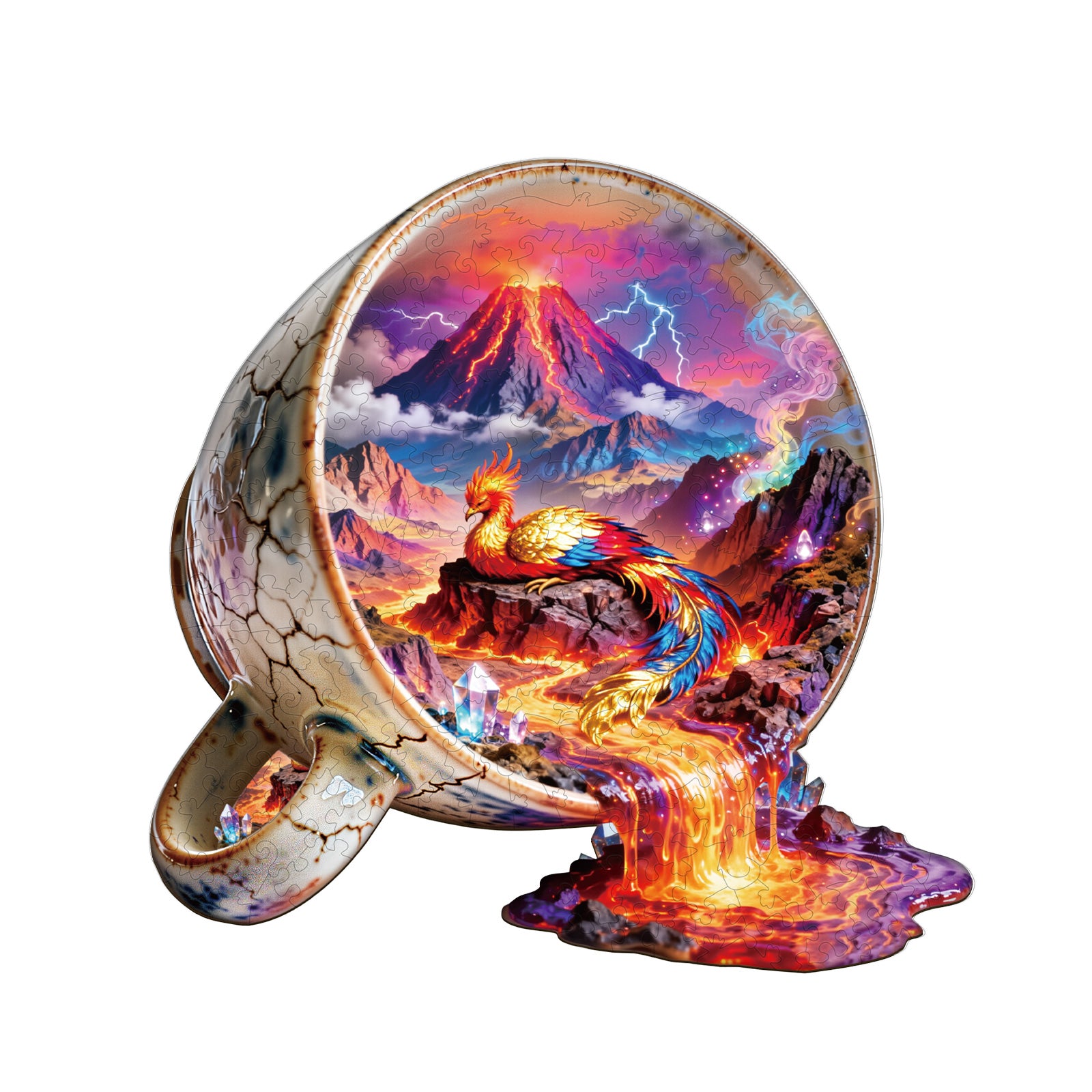 Lava Teacup Wooden Jigsaw Puzzle