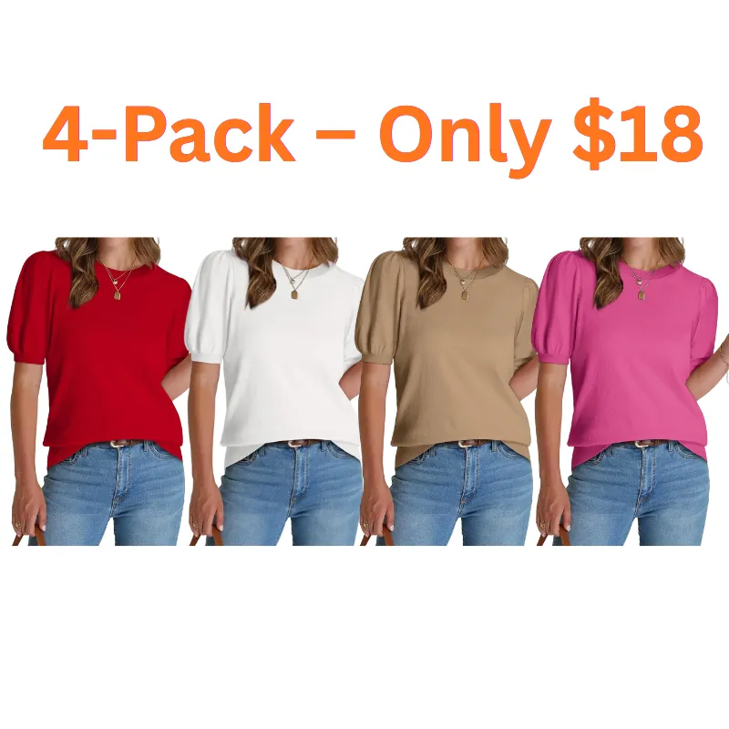 Women's Puff Sleeve Knit Sweater(New Arrivals)