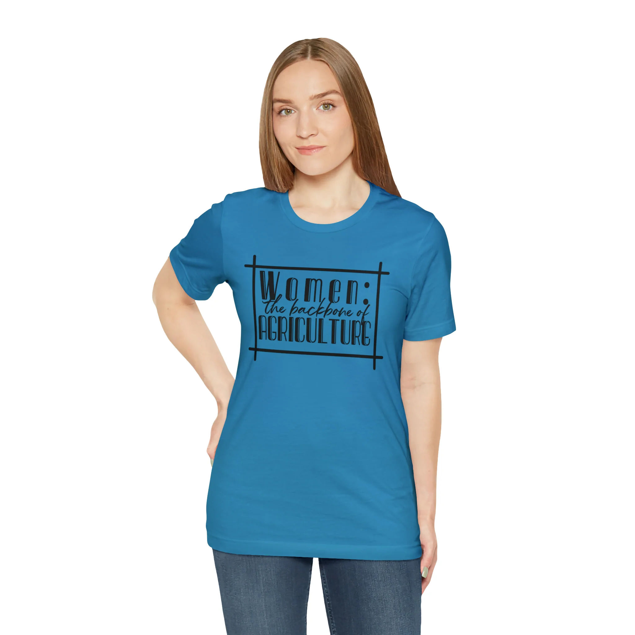 Women: The Backbone of Ag Unisex Jersey Short Sleeve Tee