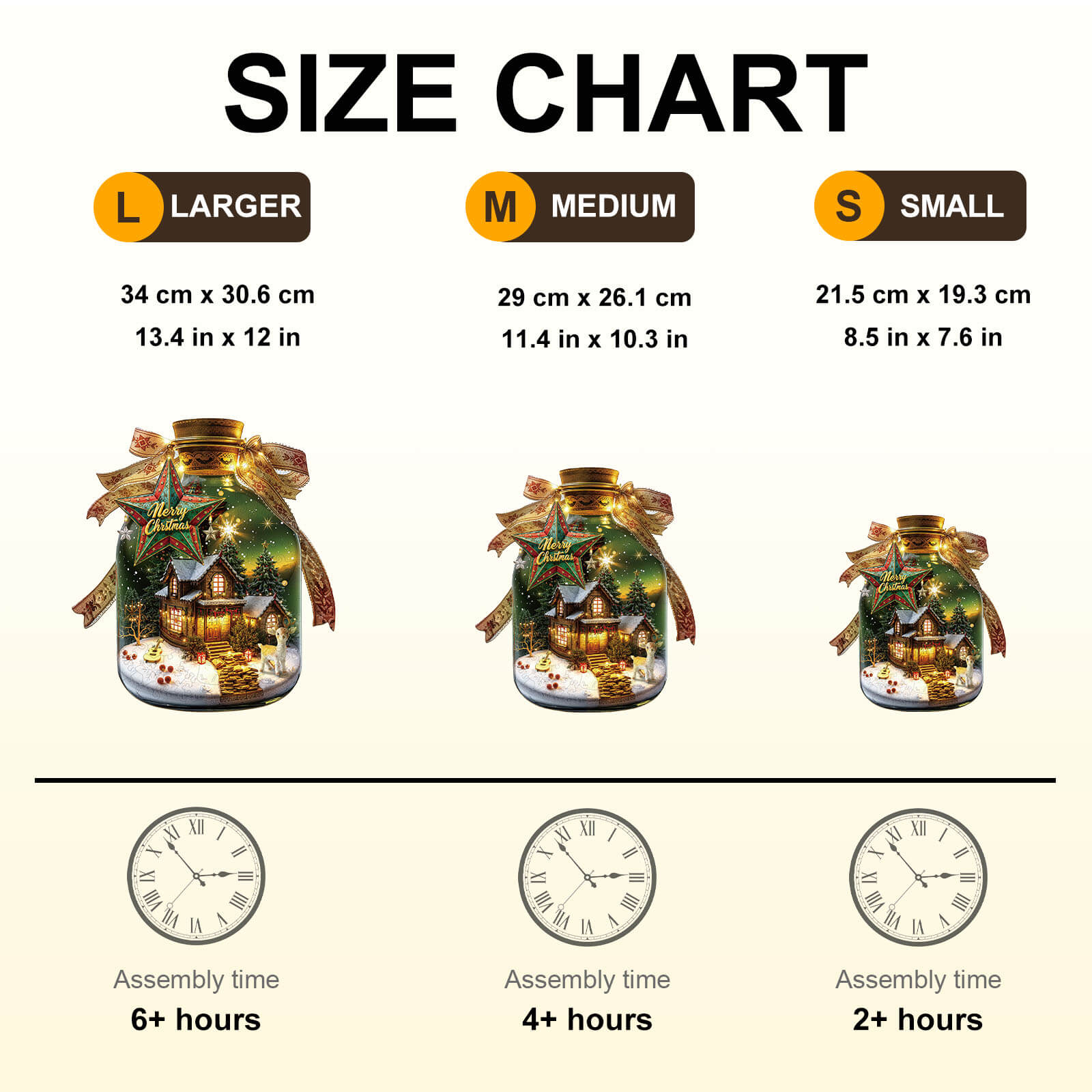 Christmas message in a bottle Wooden Jigsaw Puzzle