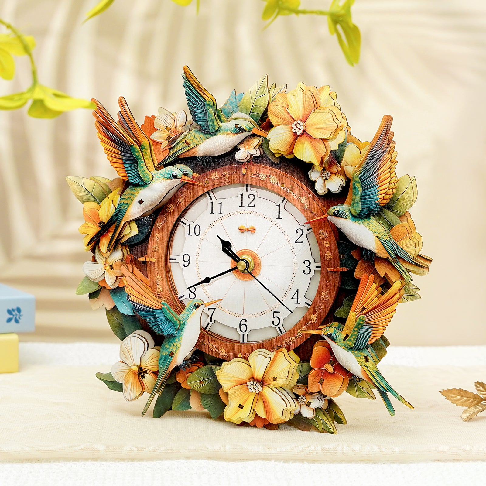 Hummingbird– DIY Wooden Clock, 3D Puzzle Craft Kit